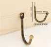 gancho metal perchita mini medida 35x25x5mms tornillo color bronce por unidad 1