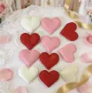 aplique parche fieltro doble cara modelo corazon 65mms varios colores 2