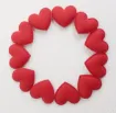aplique parche para tela modelo corazon fieltro rojo 20x30mms x10 unidades 0