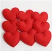 aplique parche para tela modelo corazon fieltro rojo 20x30mms x10 unidades 1