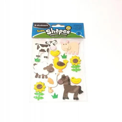apliques goma eva adhesivos studmark foam stickers 3d formas granja 0