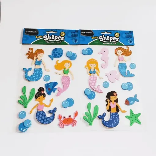 apliques goma eva adhesivos studmark foam stickers 3d formas sirenas 0