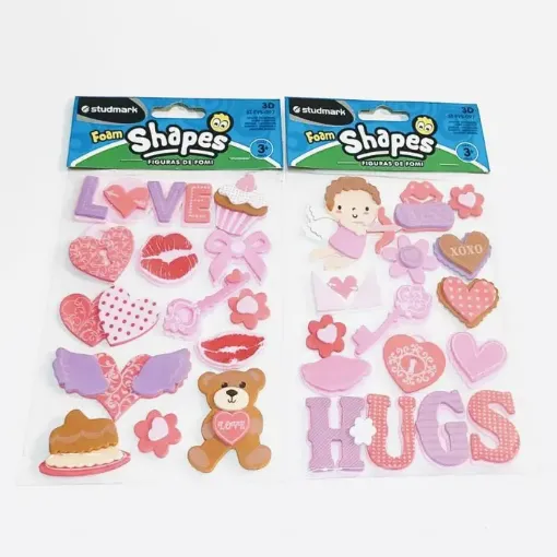 apliques goma eva adhesivos studmark foam stickers 3d formas brillo love 0