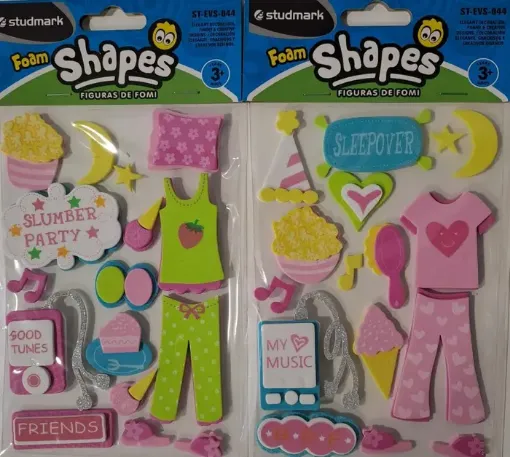 apliques goma eva adhesivos studmark foam stickers 3d formas piyamada 0