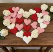 aplique parche fieltro doble cara modelo corazon 65mms varios colores 3