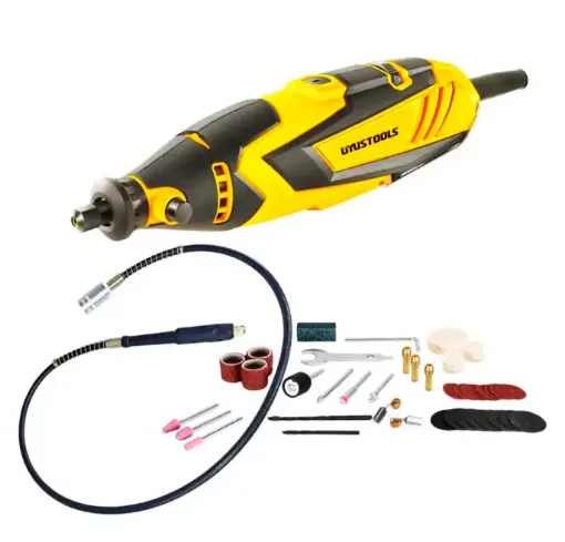 mini torno 135w uyustools modelo uy drm041 flexible accesorios 0
