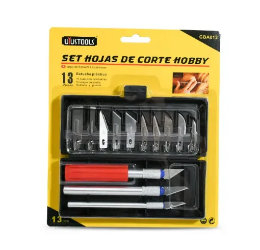 cutter estilete para grabado set 13 piezas hobby knife set gba013 0