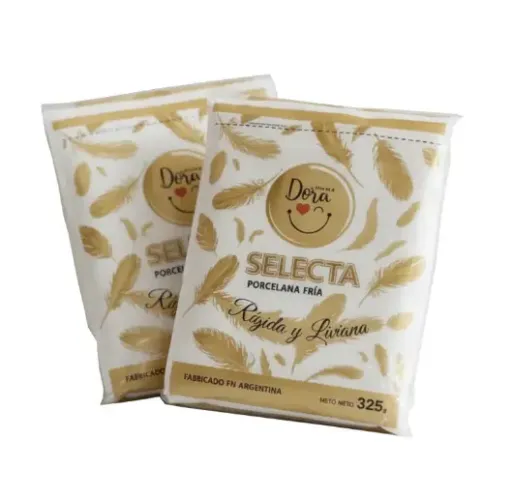 porcelana fria mama dora selecta blanca rigida liviana paquete 325grs 0