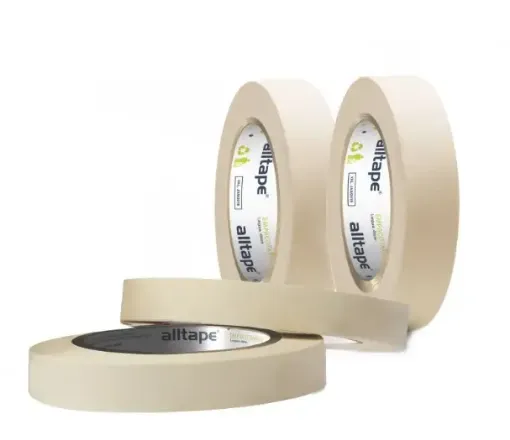 cinta papel adhesiva enmascarar alltape crepe 24mms rollo 50mts 0