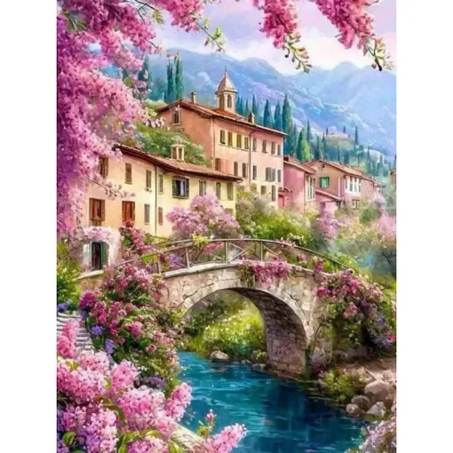pintura diamantes 5d bastidor 40x50cms motivo bridges 0