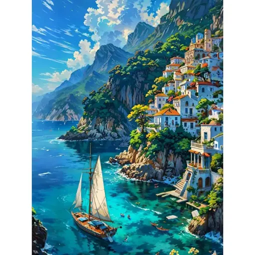 pintura diamantes 5d bastidor 40x50cms motivo lake 0