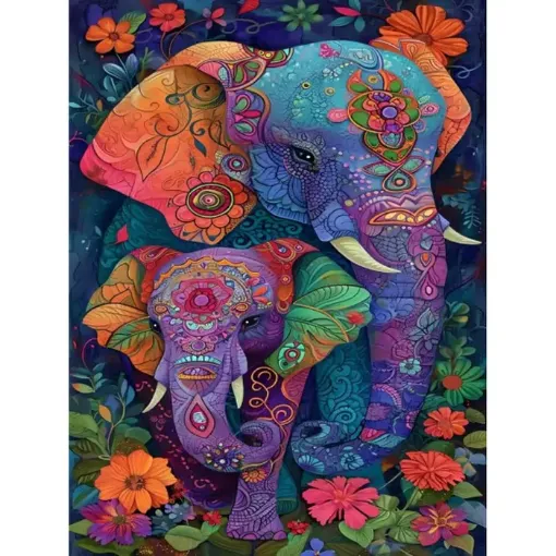 pintura diamantes 5d bastidor 30x40cms motivo elefante 0