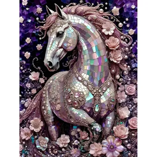 pintura diamantes 5d bastidor 30x40cms motivo beauty horse 0