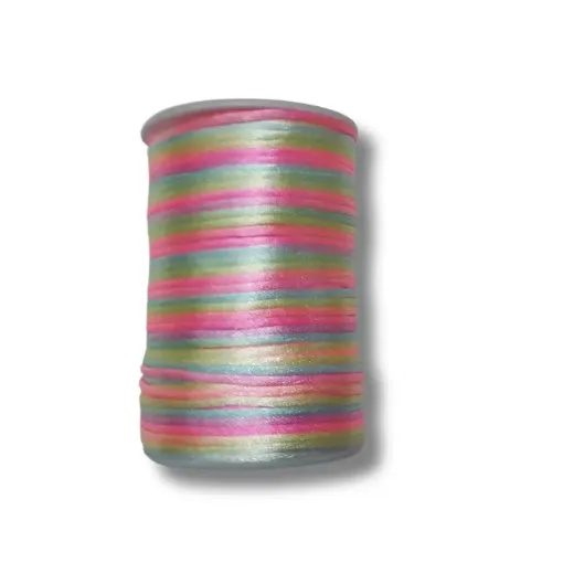 cordon seda cola raton 2mms por 90mts color multicolor pastel 0