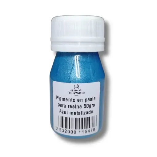 pigmento pasta para resina color azul metalizado pote 50grs 0
