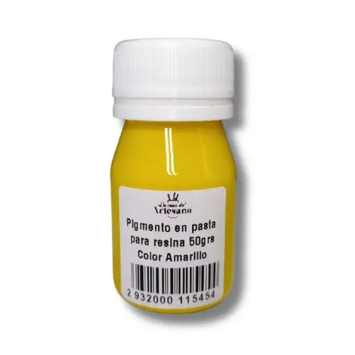 pigmento pasta para resina color amarillo pote 50grs 0