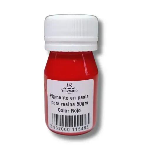 pigmento pasta para resina color rojo pote 50grs 0