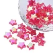 cuentas abalorios para bijouterie acrilico estrella 10x4mms x100 unidades color rojo 0
