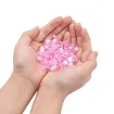 cuentas abalorios para bijouterie acrilico estrella 10x4mms x100 unidades color rosado 2