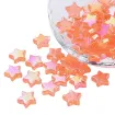 cuentas abalorios para bijouterie acrilico estrella 10x4mms x100 unidades color naranja 0
