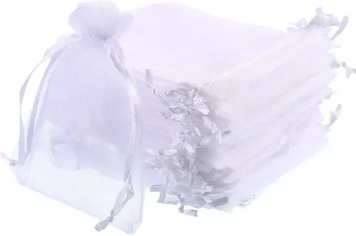 bolsa organza colores 15x10cms por 100 unidades color blanco 0