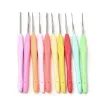 set 10 agujas crochet ganchillo mango ergonomico silicona 0 5 2 75mms 0