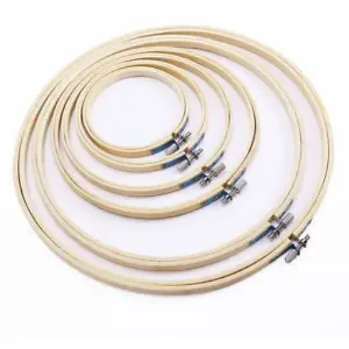 bastidor madera bamboo circular para bordar 30cms 0
