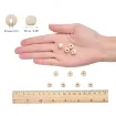 cuentas madera redondas agujero 8mms x50grs color marron claro 3