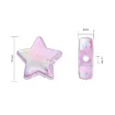 cuentas abalorios para bijouterie acrilico estrella 10x4mms x100 unidades color rosado 4