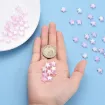 cuentas abalorios para bijouterie acrilico estrella 10x4mms x100 unidades color rosado 5