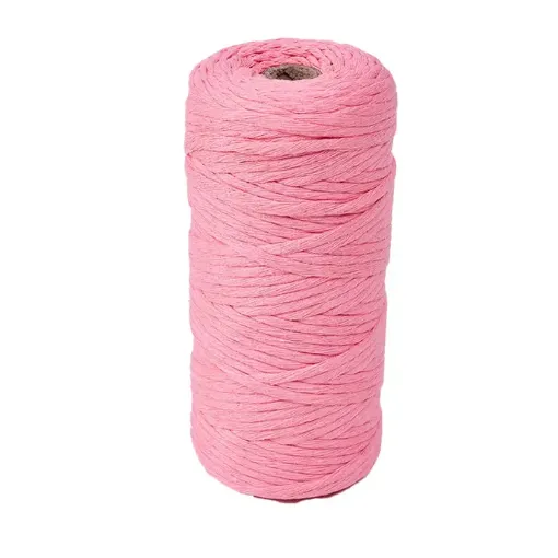 cordon algodon para macrame 3mms rollo 100mts color rosa pink 0