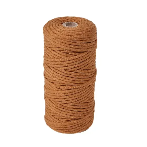 cordon algodon para macrame 3mms rollo 100mts color camello 0