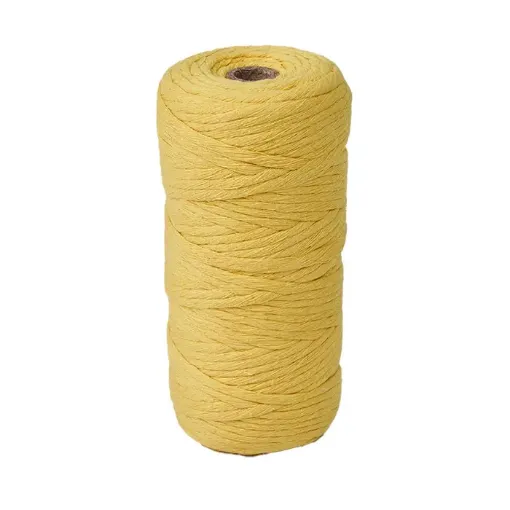 cordon algodon para macrame 3mms rollo 100mts color amarillo caqui 0