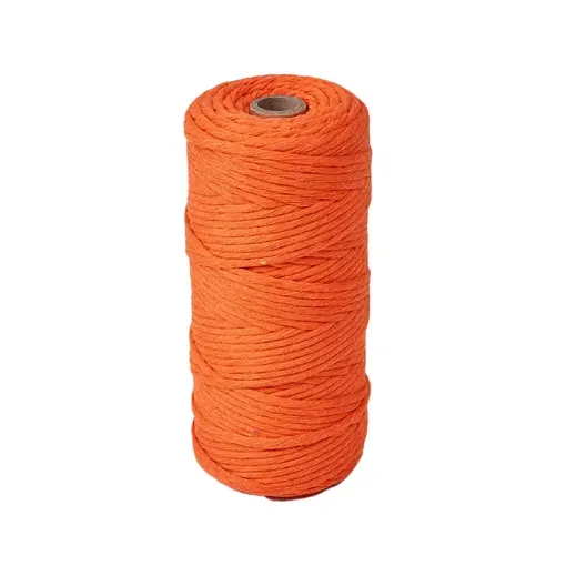 cordon algodon para macrame 3mms rollo 100mts color coral 0