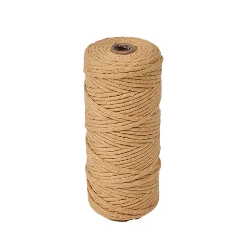 cordon algodon para macrame 3mms rollo 100mts color piel 0