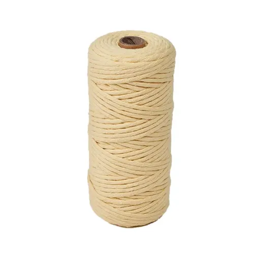 cordon algodon para macrame 3mms rollo 100mts color crema 0