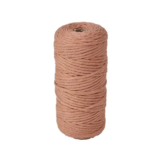 cordon algodon para macrame 3mms rollo 100mts color salmon oscuro 0