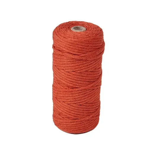 cordon algodon para macrame 3mms rollo 100mts color rojo anaranjado 0