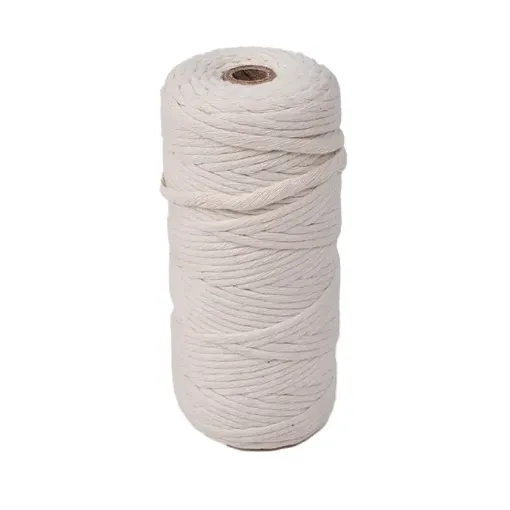 cordon algodon para macrame 3mms rollo 100mts color maiz 0