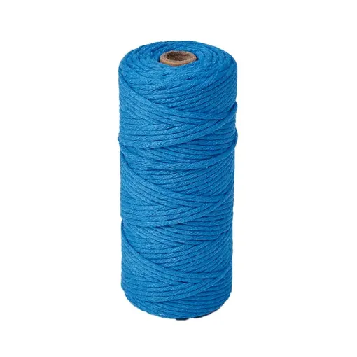cordon algodon para macrame 3mms rollo 100mts color azul royal 0