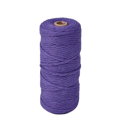 cordon algodon para macrame 3mms rollo 100mts color violeta oscuro 0