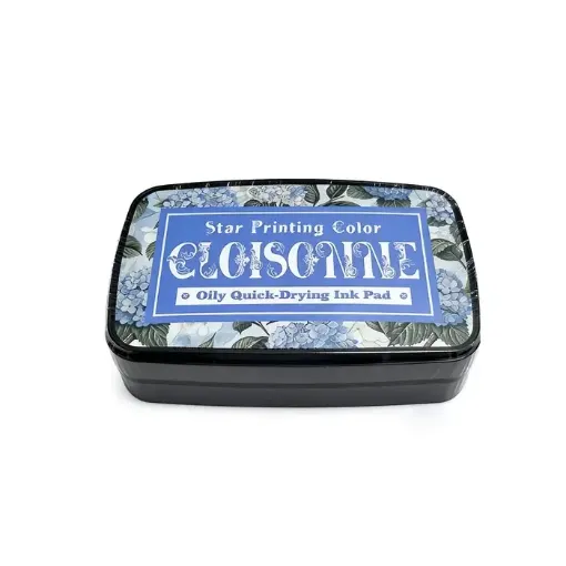 almohadilla tinta al aceite para sellos ink pad abc para scrapbooking 95x55x22mms color azul dodger 0