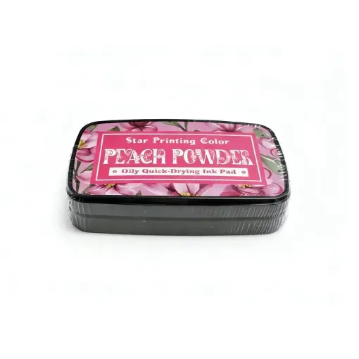 almohadilla tinta al aceite para sellos ink pad abc para scrapbooking 95x55x22mms color rosado 0
