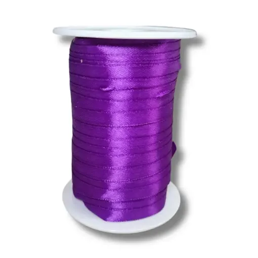 cinta raso doble faz satinada no 1 6mm por 100mts color violeta 0