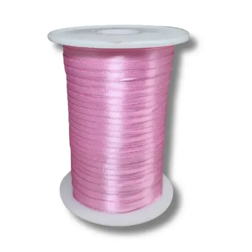cinta raso doble faz satinada no 1 6mm por 100mts color rosado 0