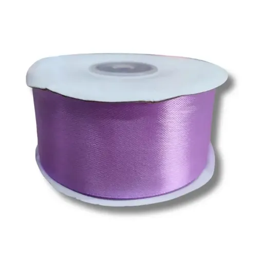 cinta raso doble faz satinada no 9 40mms rollo 30mts color lila 0