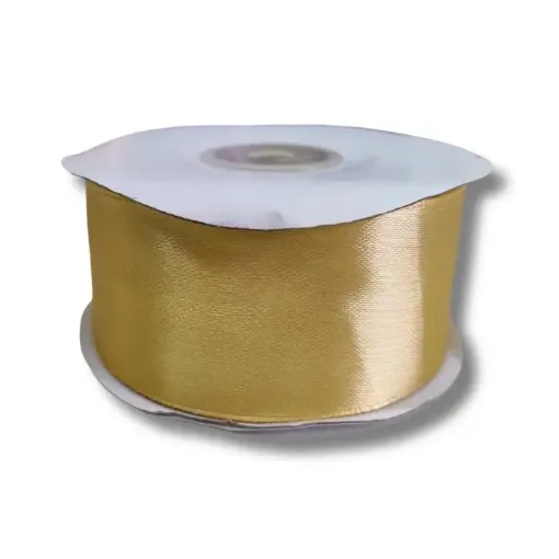 cinta raso doble faz satinada no 9 40mms rollo 30mts color dorado 0