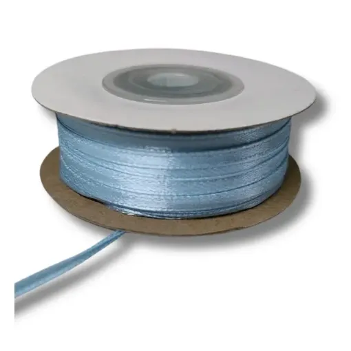 cinta raso doble faz satinada no 0 3mm por 100mts color celeste claro 0
