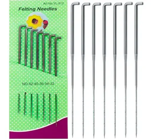 set 7 agujas para bordado fieltro 5 medidas diferentes yl 512 0