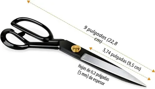 tijera sastre acero inoxidable medida 9 22 5cms tailor scissors caja 0